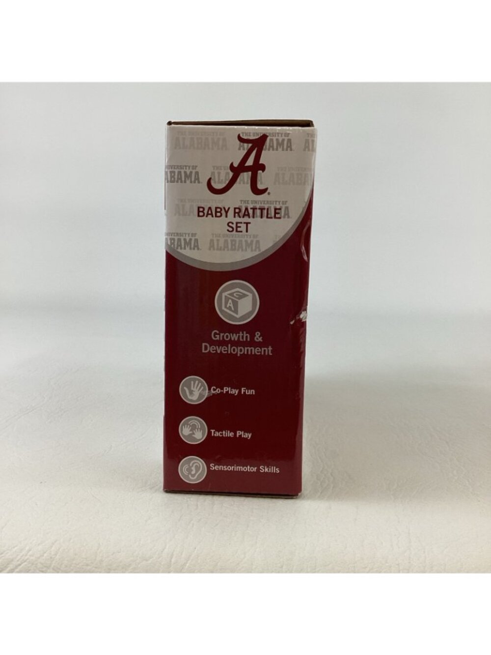 BabyFanatic Alabama Crimson Tide Official NCAA Wooden Baby Rattle Set Football - Picture 4 of 6